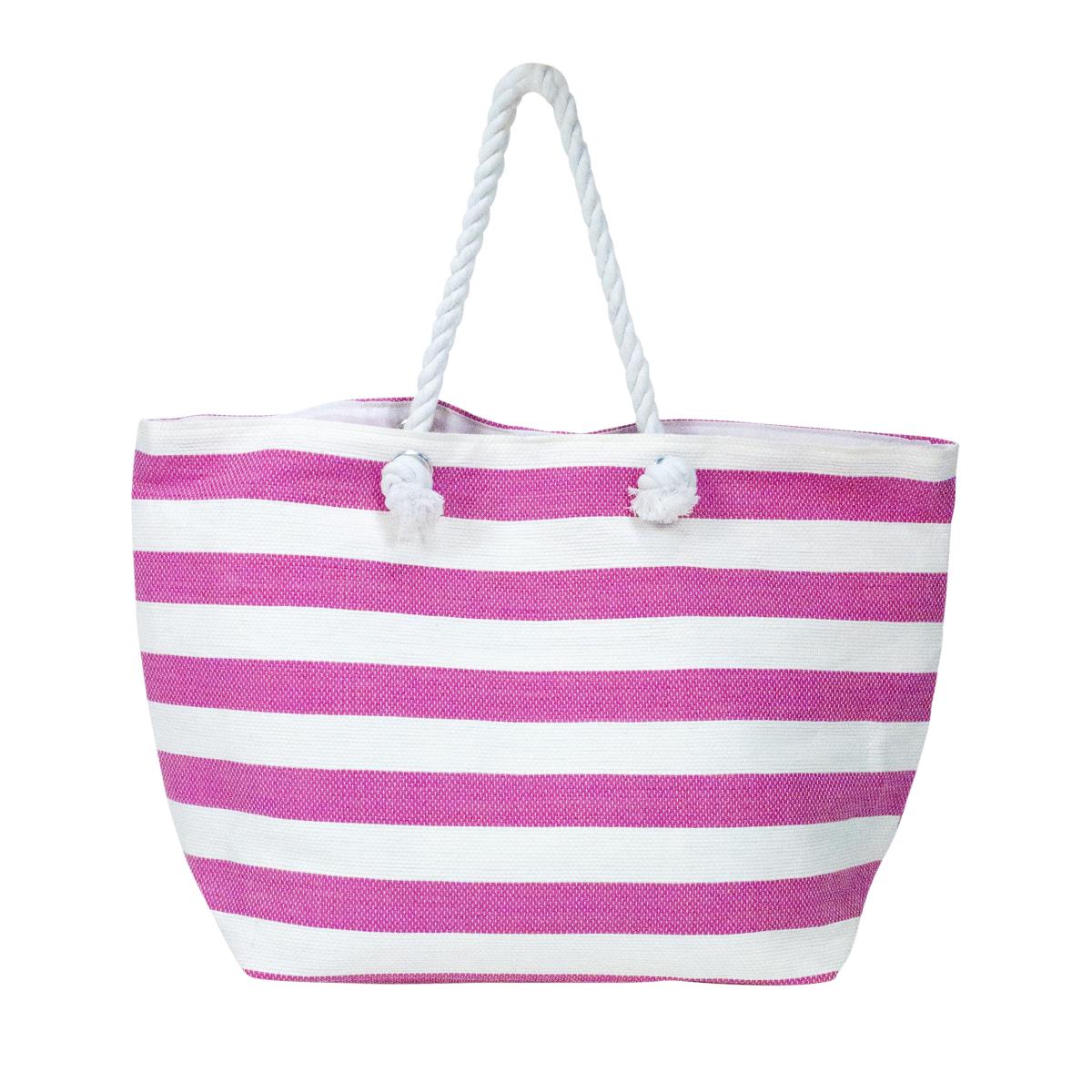 Striped Pink Tote | Beach Bag - BeachKit