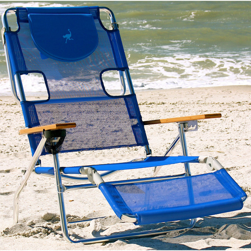Ostrich 3 In 1 Chaise Lounger (Blue) - Beach Lounger - BeachKit